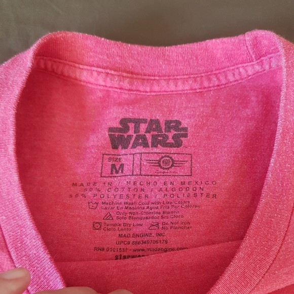 Stars Wars Mens T Shirt The Force Awakens Medium Logo Print Preppy Short Sleeve - Picture 10 of 12